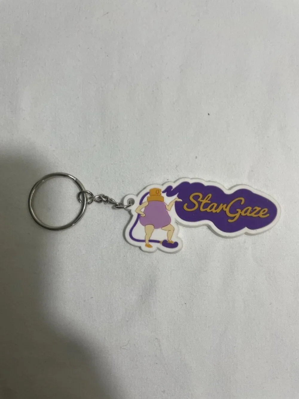 StarGaze Rubber PVC Keychain Purple Logo Character Key Ring Promotional 3.5